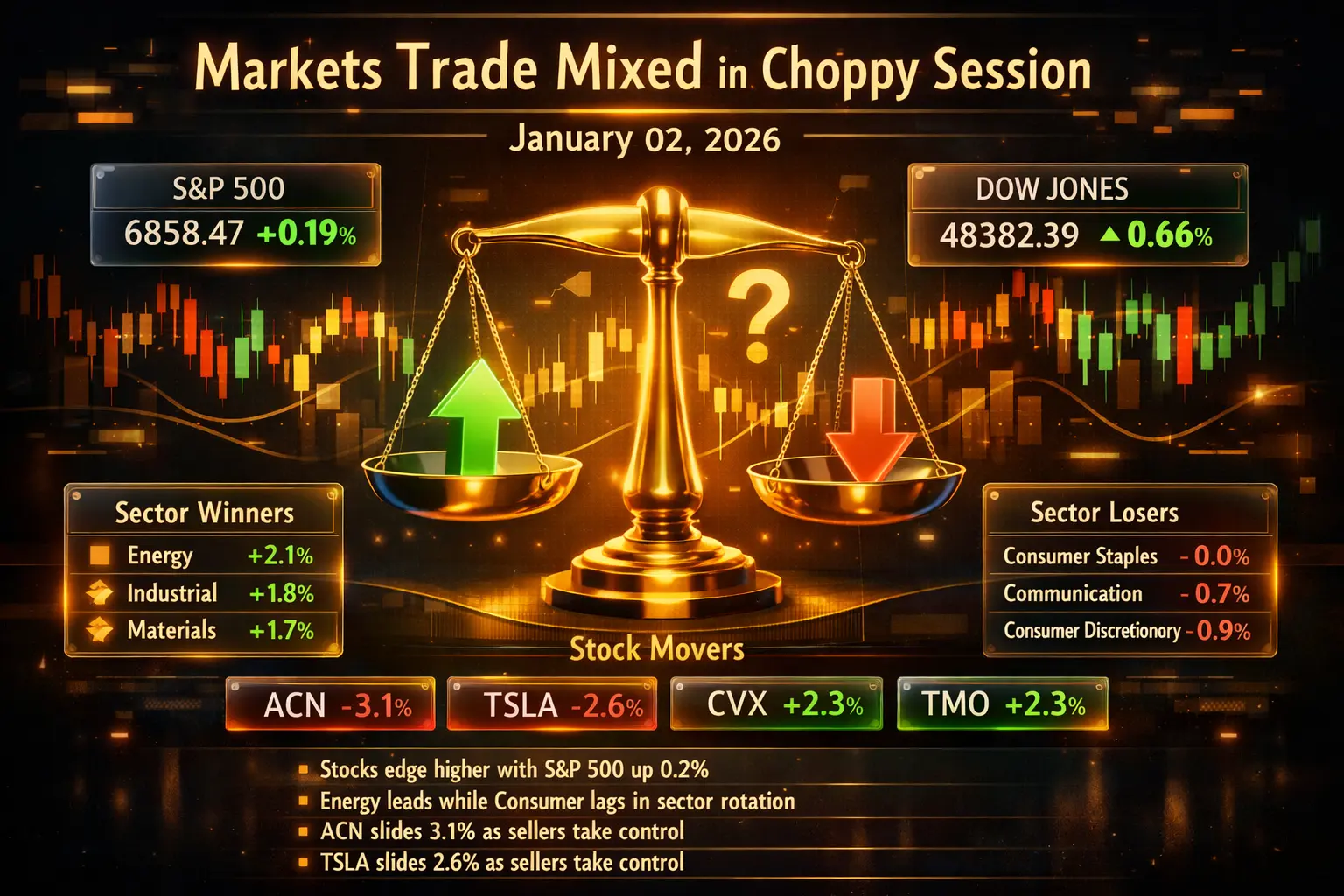 Market mood for Friday, January 2, 2026: Markets Trade Mixed in Choppy Session